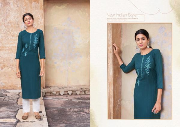 Kalaroop Pili 4 Designer Embroidery Kurti